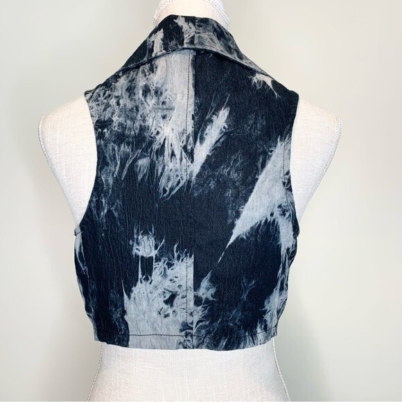 Lush Studded Tie Dye Festival Punk Boho Vest Medium - Picture 5 of 12